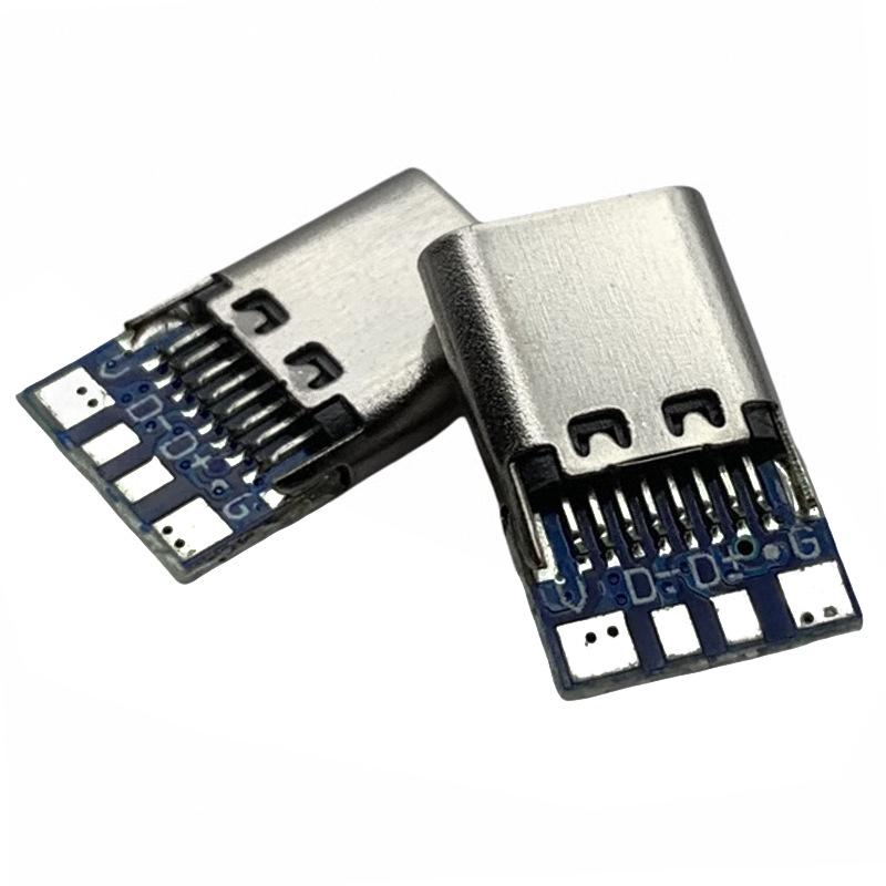 Реверсивный USB Type-C Female Порт, 4-контактный разъем для пайки для DIY-кабеля клавиатуры