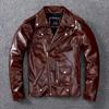 Batik Sheepskin Biker Jacket May Khaki J24 Cable-stayed Leather for Men Slim Fit