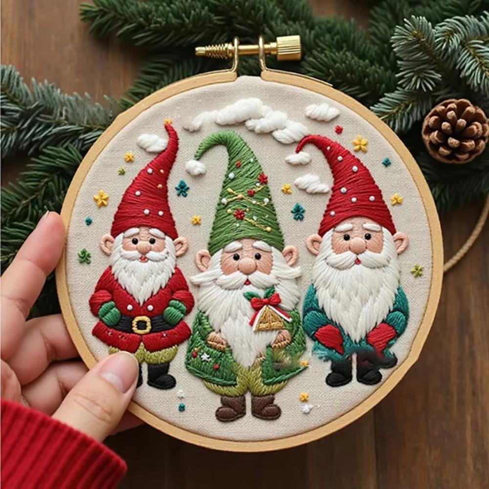 3PCS Beginner-friendly Christmas Embroidery DIY Kit Craft Activities