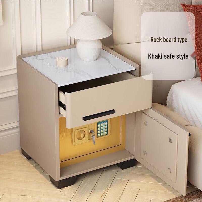 Modern Light Luxury Rock Plate Bedside Table