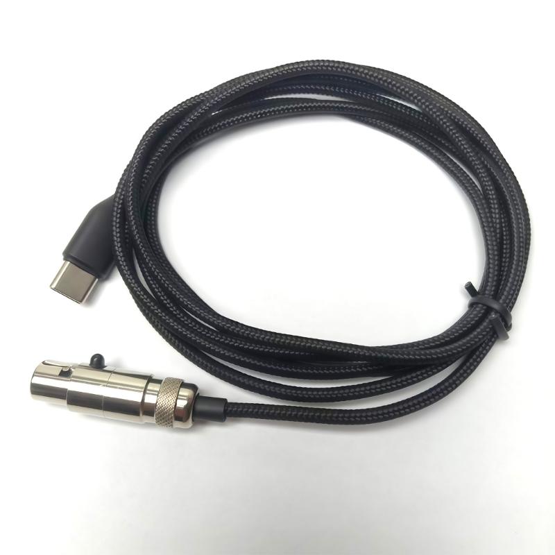Плетеный нейлоновый USB C на 3-контактный XLR Кабель-замена для наушников Q701/K712/K702/K240/K240 II/K141/K17 С защитой от запутывания