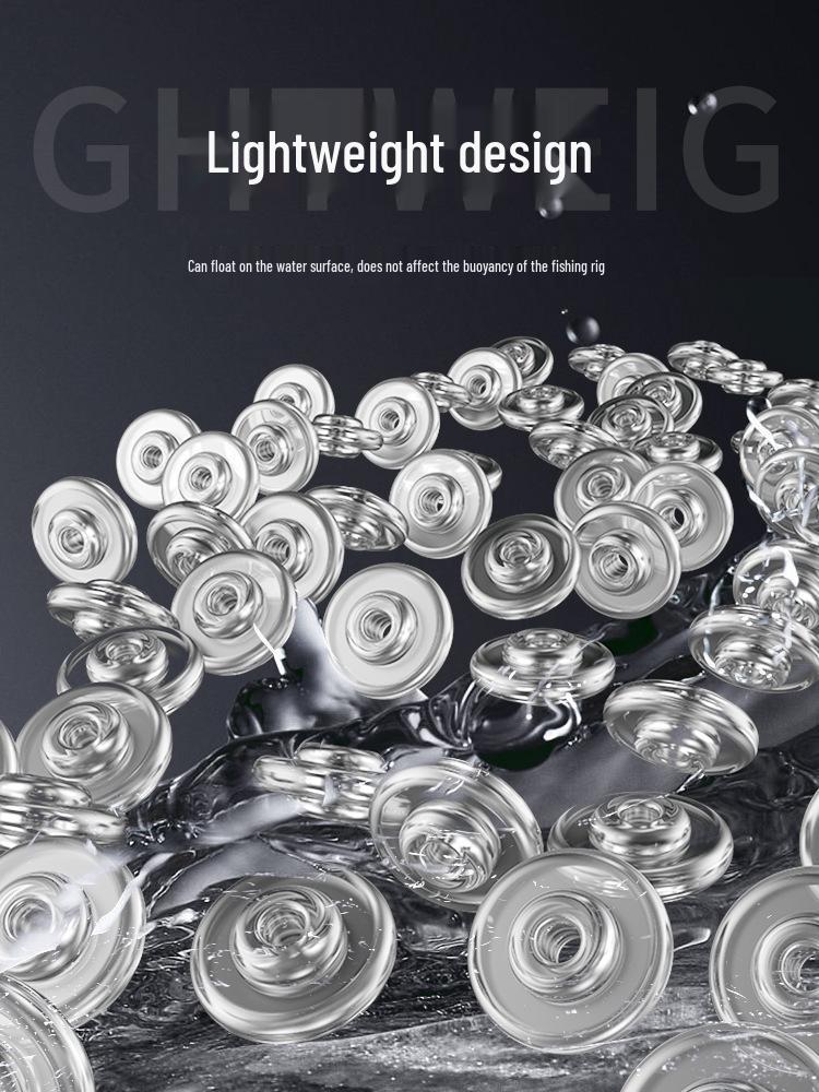 Кристальный поплавок-стопор для заброса с берега - Полукруглая бусина и хлопковый узел, рыболовные аксессуары