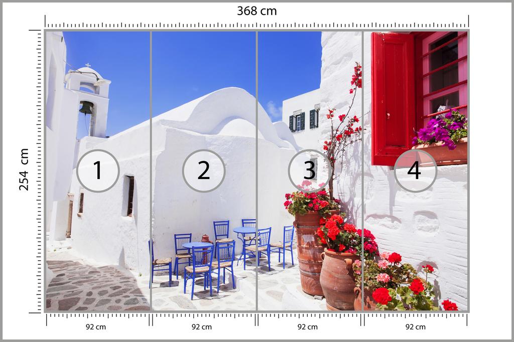 Photomural Greek Street Non-Woven 368x254