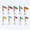 Набор из 30 шт. Джиг-спиннер-бейт, Острый крючок, Мини-размер, Портативный, Вращающийся