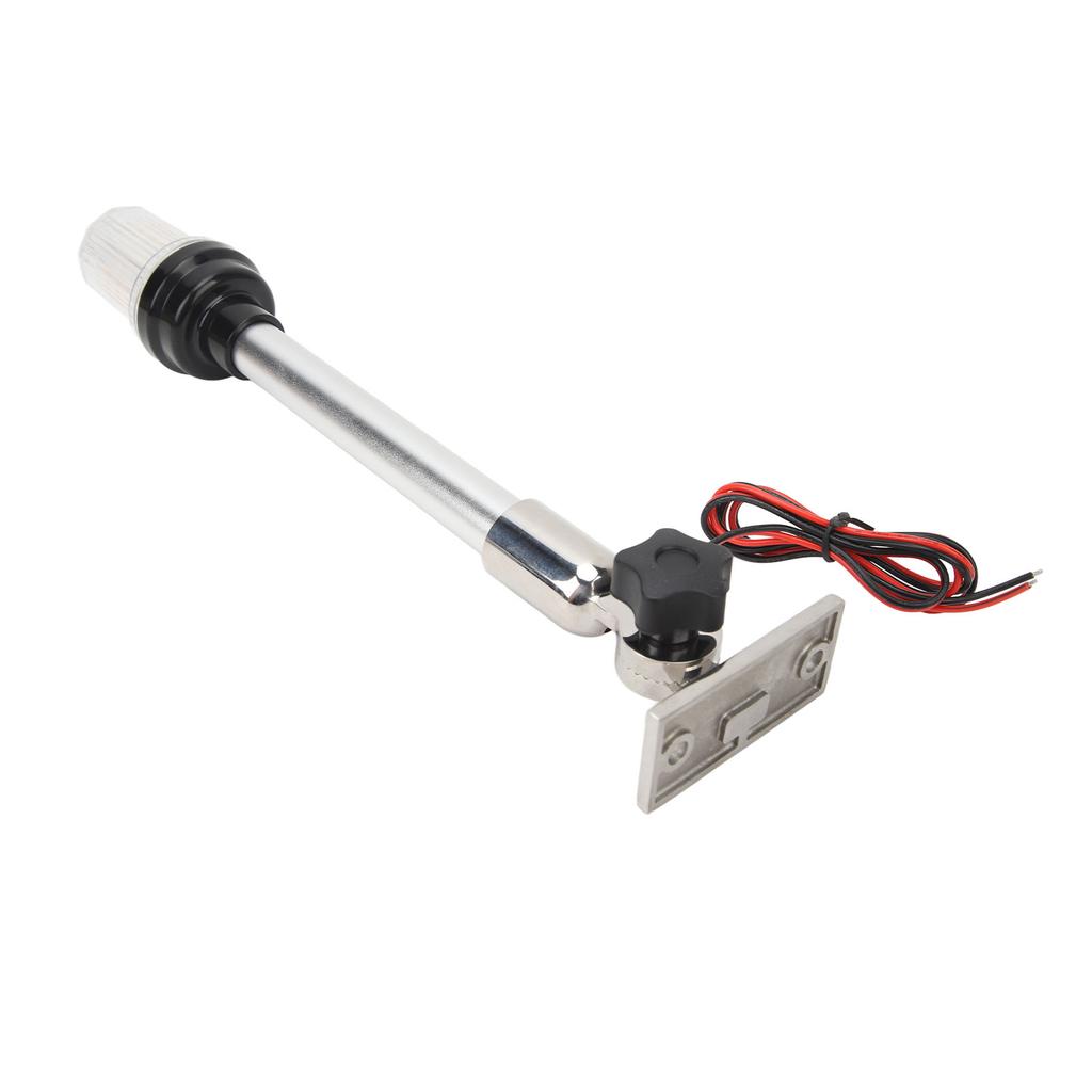 12 Inch LED Fold Down Boat Stern Light 360 Degrees Boat Anchor Light 316 Stainless Steel Base for Fishing Boats Yachts