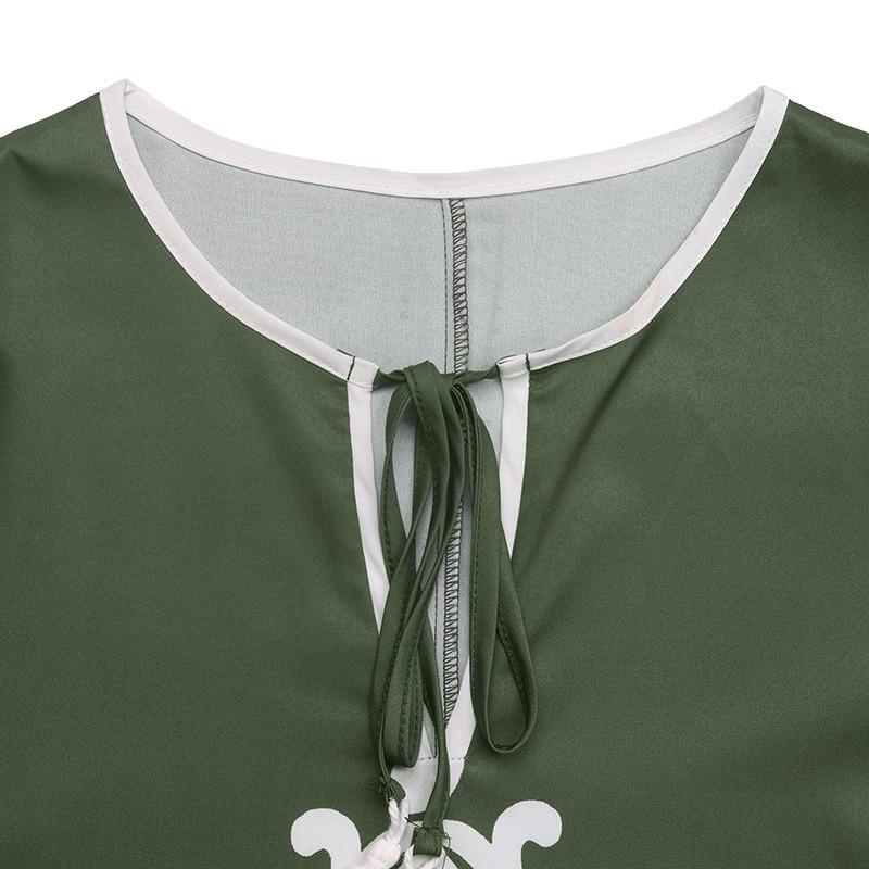 Женское платье для отдыха и отдыха в винтажном национальном стиле с принтом и разрезом