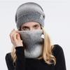 Outdoor Warm Winter Knitted  Hat & Scarf Set Stylish Knit  Cap For Men Women