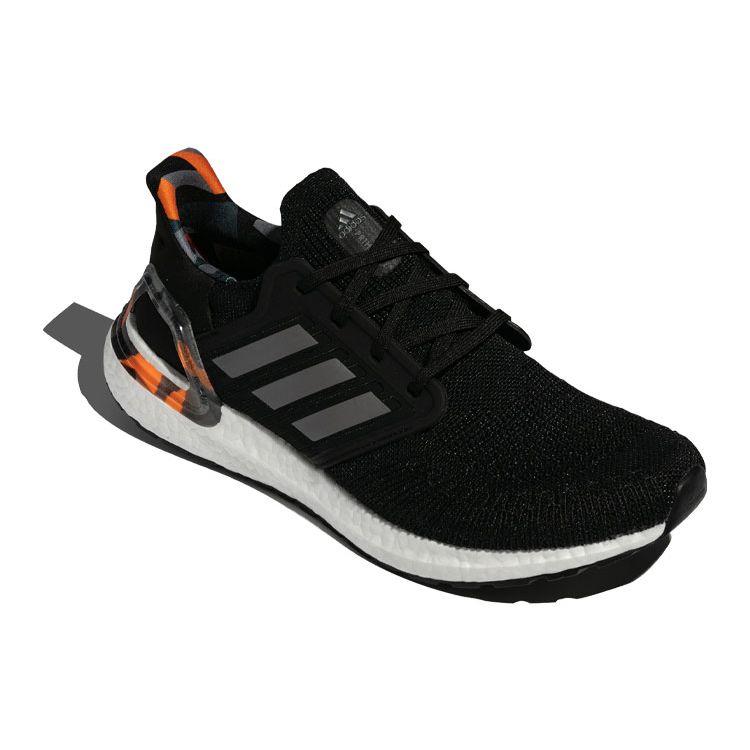 Adidas Кроссовки унисекс UltraBoost 20 Black Signal Orange Camo Светло-серые H67280