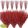 Artificial Glitter Christmas Berry Stem Glittery Twigs Branches Ornaments DIY Wreath Xmas Tree Festive Table Vase Decoration