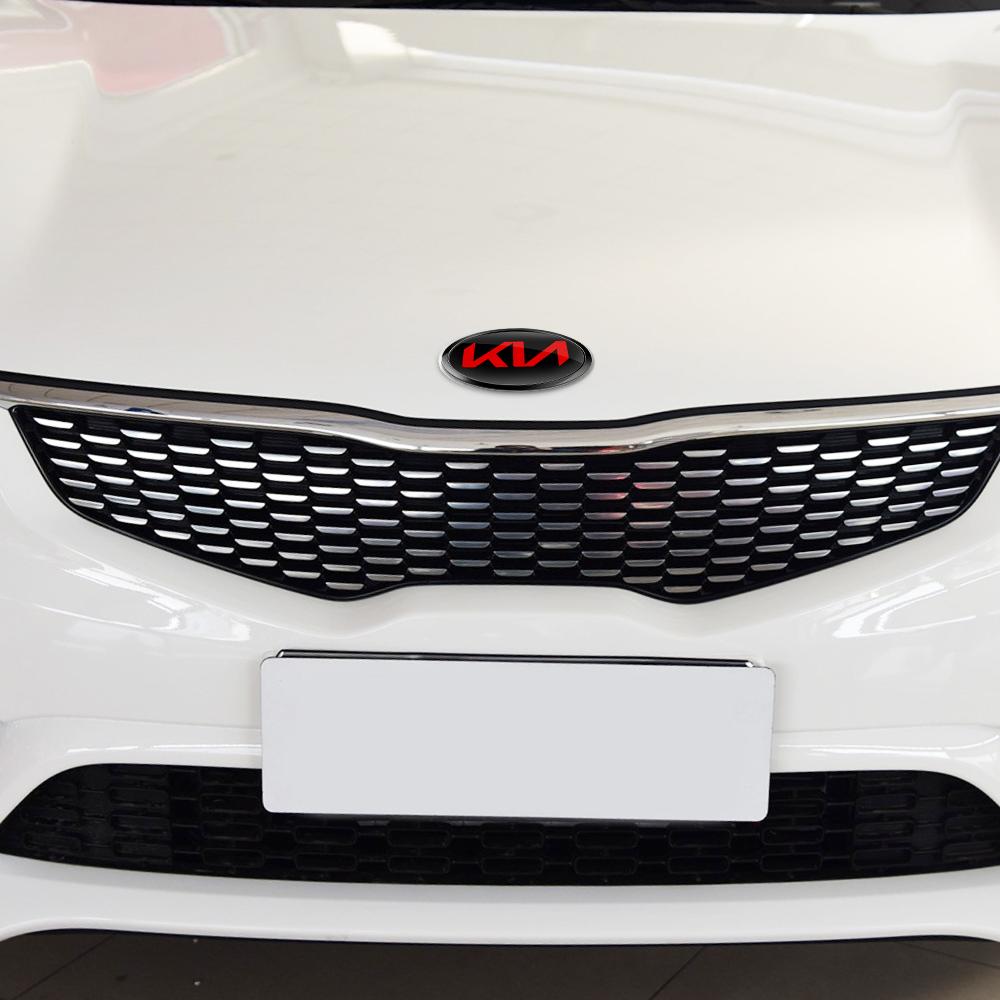 AABIU1 Car Front Hood Emblem Rear Badge Logo Sticker For KIA Sportage Ceed Sorento Cerato Optima Picanto Rio Soul K5 Stonic Niro Forte