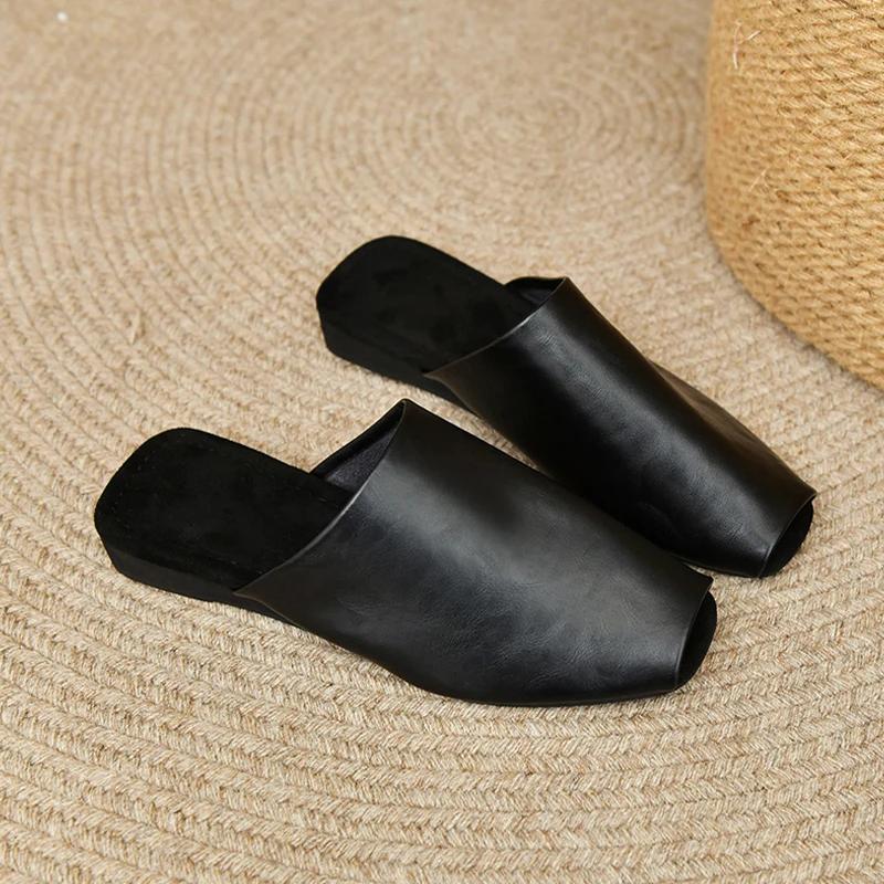 Fashion Flats Women Slippers Slingback Mules Shoes Fashion Woman Sandals Summer 2025 Trend Flip Flops Walking Slides Cozy Ladies Shoes