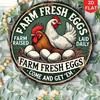Винтажная металлическая табличка Ekul Farm Fresh Eggs Ретро Металлическое настенное украшение для кухни Бара