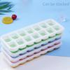 2Pcs Silicone Ice Cube Tray with Clear Dustproof Lid 14 Cavities Food Grade Easy Release Refrigerator Summer Cocktail Ice Maker Mold Kitchen Supplies