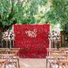 33x33cm Panel Simulation Flower Wall 3D Rose Artificial Flower Backdrop  Outdoor Event
