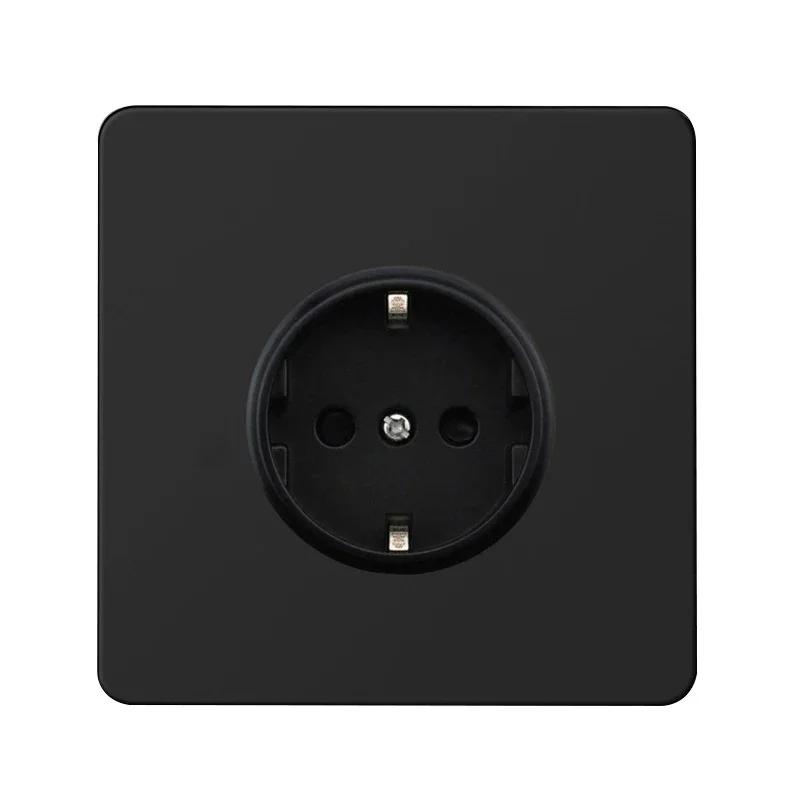 Depoguye Высококачественный черный винтажный европейский выключатель лампы розетка из нержавеющей стали тумблерный переключатель универсальный настенный выключатель света