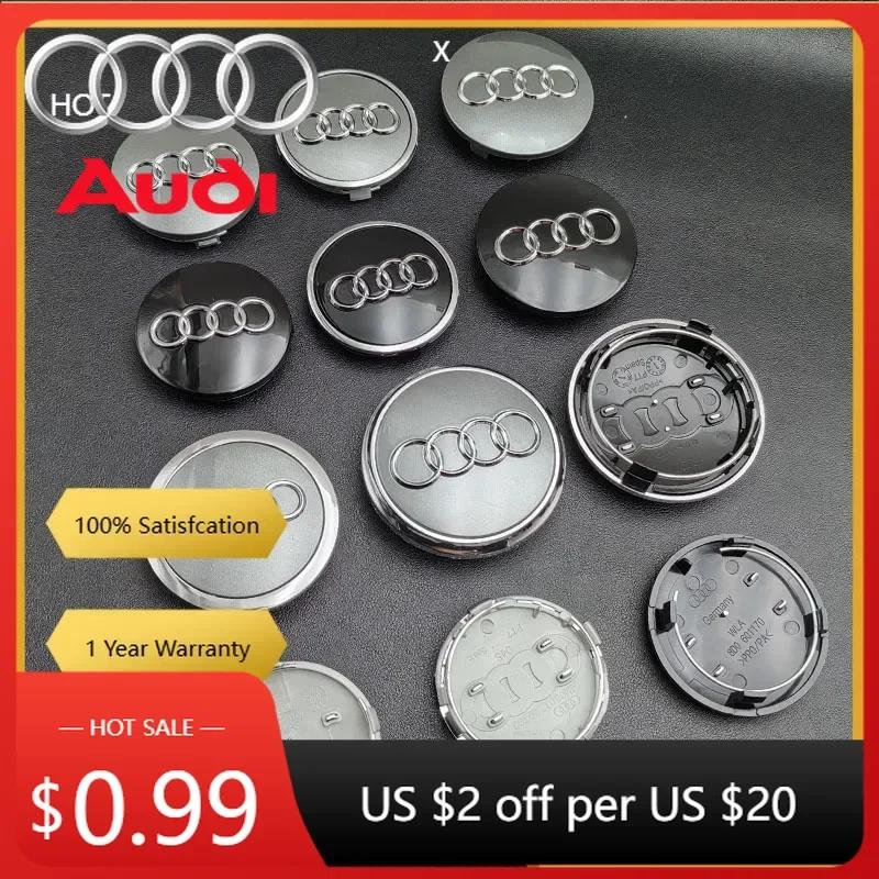 Hub Caps Hot For Audi 4pcs 60mm 61mm 68mm 69mm 77mm Audi Hub Caps Car Wheel Center Caps For Audi A1 A2 A3 A4 A5 A6 A7 A8 S3