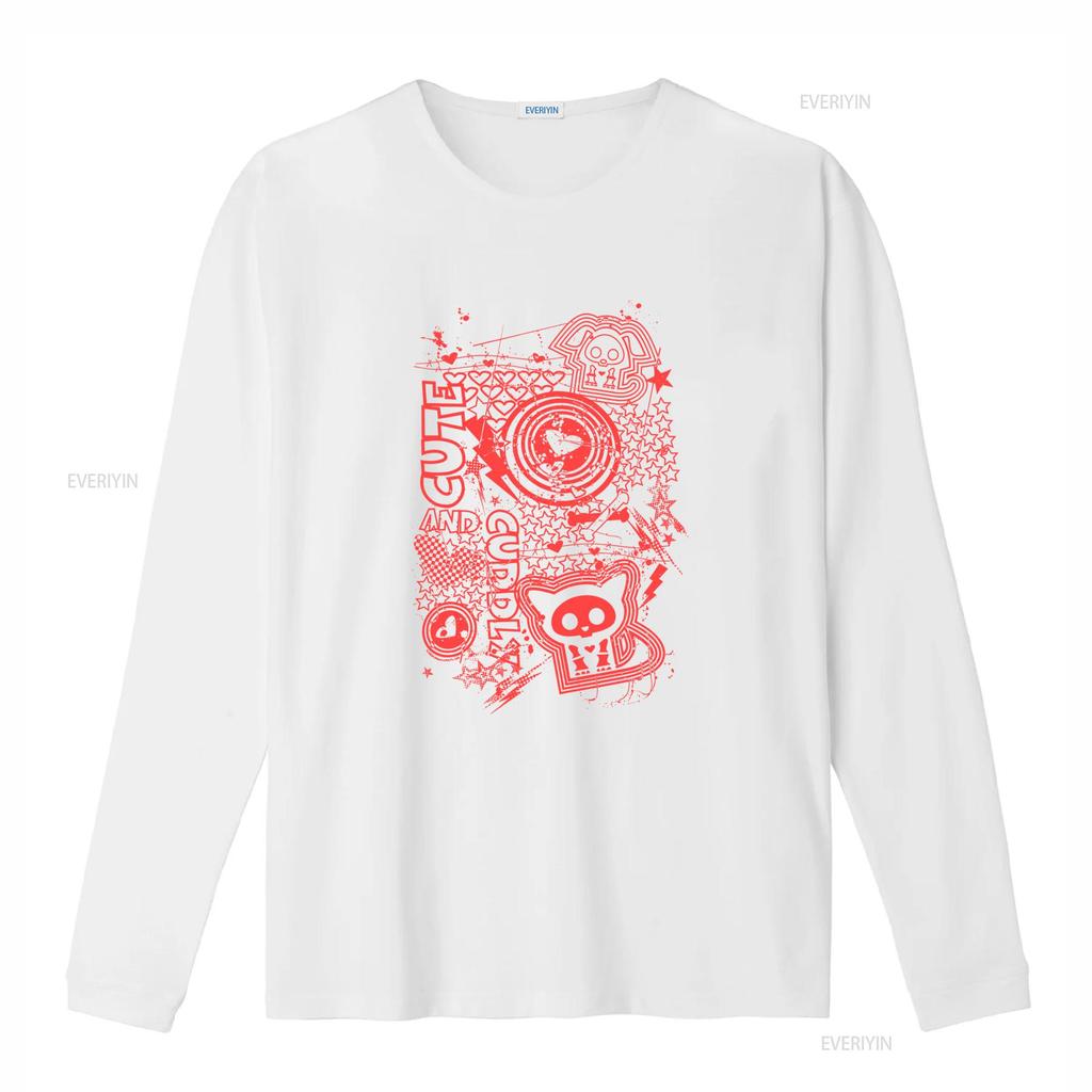 Skelanimals Милая и уютная Красная Винтажная Выцветшая Иконки питомцев Футболка винтажная Стиранная Мягкая Растягивающаяся Слегка Топ для повседневной носки