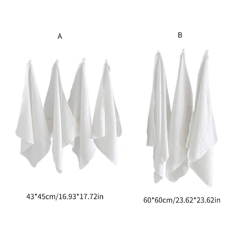 Set of 3/4pcs Baby Square Towel Infants Saliva Towel, Toddlers Drooling Bib Hand Washcloth Burping Cloth Shower Gift