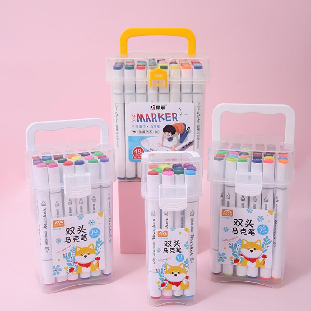 Нетоксичные 12/24/36 цветов маркеры на водной основе цветные ручки для рисования художник