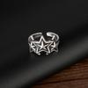 Ins Star Open Design Ring Vintage Opening Finger Rings High-grade Retro Love Heart Ring Outdoor