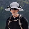Outdoor Hat with Dual Power Supply Fan Summer Wide Brim Sun Hat Cooling Fishing Hiking Sun Protection Hat
