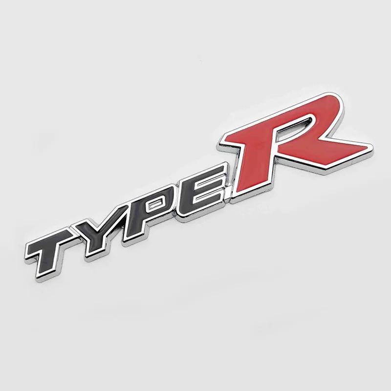 COT1 3D Metal Type S Logo Type R Emblem Letters Car Trunk Badge For Honda Accord Civic FK2 FN2 EP3 Type S R Sticker Accessories
