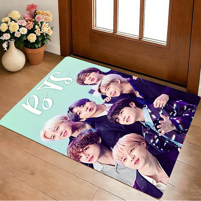 Bts Poster Living Room Non-Slip Area Rug Soft Carpet for Bedroom Game Playroom Sofa Office Home Decor Doormat Christmas Gift C9211873