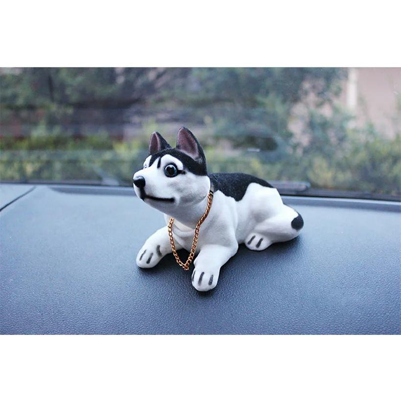Автомобильная кукла хаски бигль сенбернар овчарка качающая голова собака украшение украшение интерьера автомобиля милый креативный подарок настольный орнамент