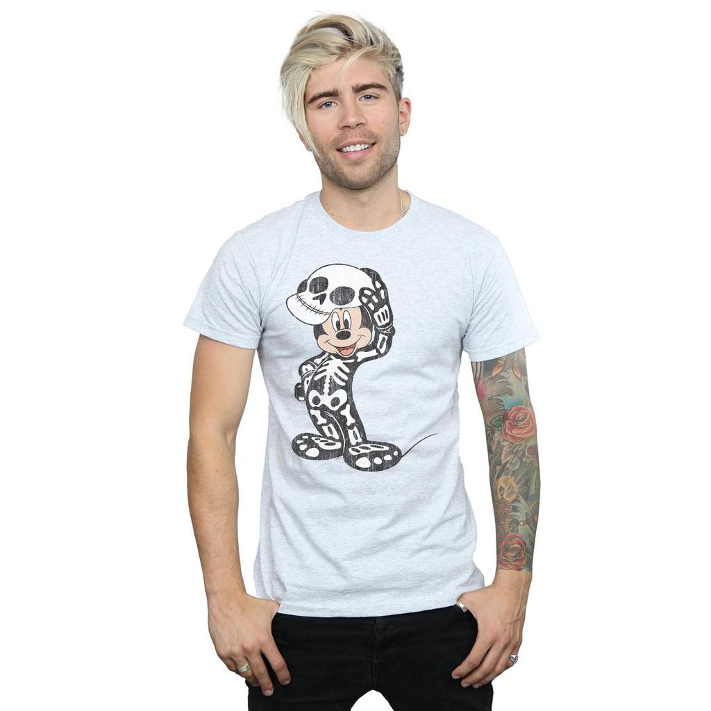 Disney Mens Mickey Mouse Skeleton T-Shirt