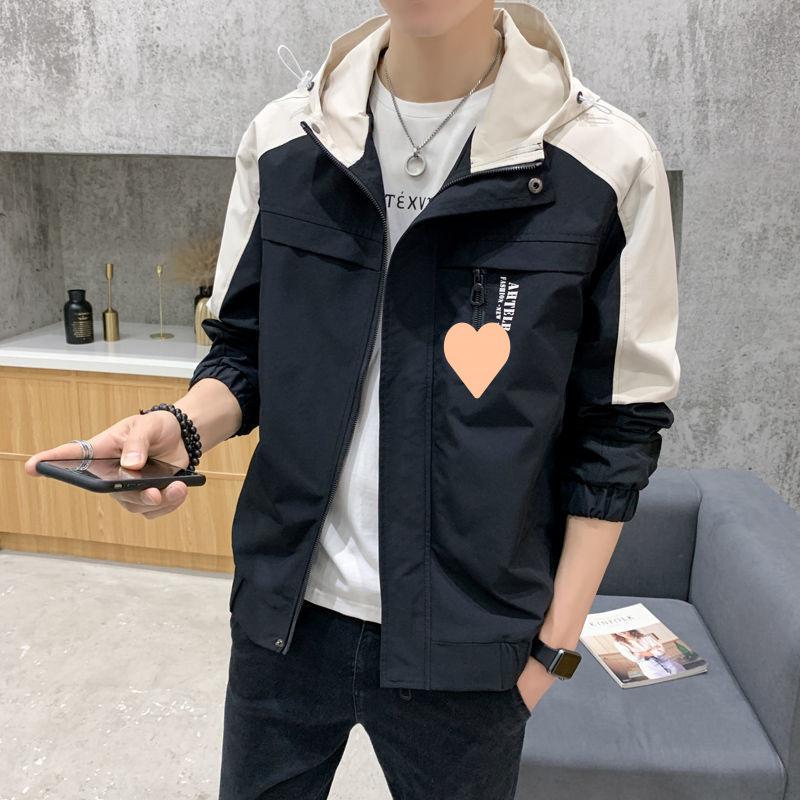 Куртка мужская весна, осень и зима новинка тренд с капюшоном повседневная универсальная свободная куртка верхняя одежда