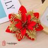 Gold Poinsettia Christmas Decoration Wreath Accessories