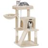 FEANDREA Cat Tower Большой кошачий гамак Грузоподъемность 10 кг Кошачья башня Натуральный сизаль Большой домик Устойчивость 96 см PCT51MV1 Multi-cat