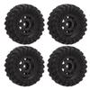 4Pcs RC Tires Rubber Plastic 55.5mm 1.0inch Black Tyres 1/24 RC Car Accessories for Axial SCX24