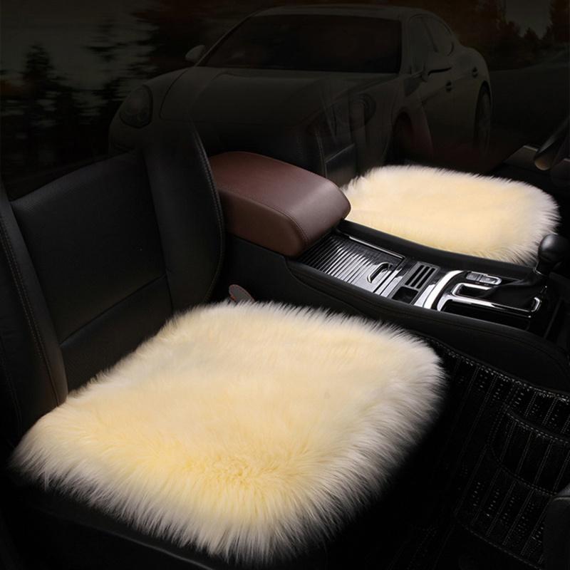 1 шт. чехол для автомобильного сиденья из искусственного меха, плюшевый зимний белый универсальный автомобильный интерьерный коврик из искусственной шерсти, теплый и роскошный плюшевый коврик