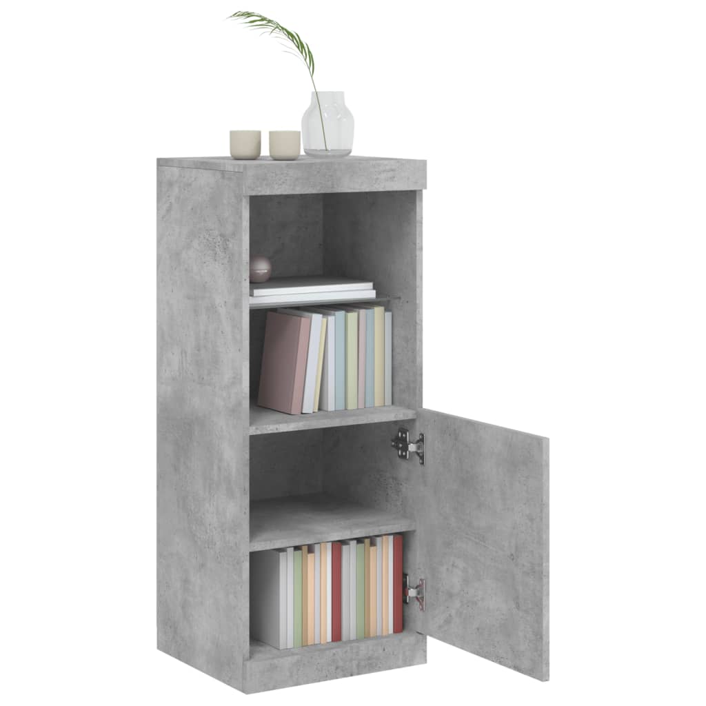 Vidaxl Szafka Z Oświetleniem Led, Szarość Betonu, 41X37X100 Cm