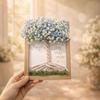Деревянная фоторамка для самостоятельной сборки с букетом из искусственного гипсофилы для гостиной, спальни, офиса, домашнего стола, подарки на День матери для мамы, женщин