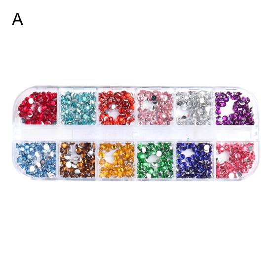 Ногти смолы горный хрусталь плоская задняя часть украсить ногти 3 мм 3D маникюр украшения для ногтей