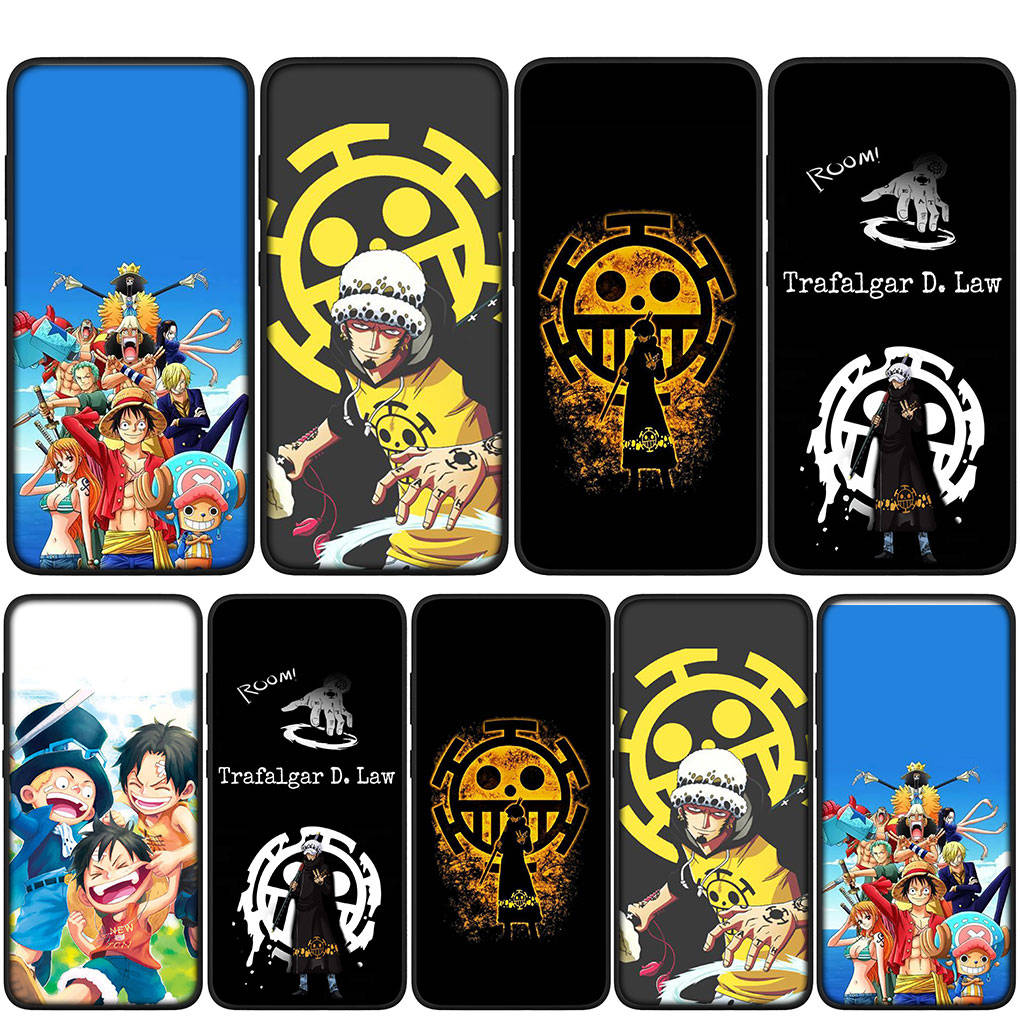Чехол для iPhone 16 15 Xiaomi Redmi Note 14 13 12 11 Pro Max 16e Samsung Galaxy S25 S24 S23 Moto OPPO Huawei Trafalgar Law One Piece Luffy Phone Case