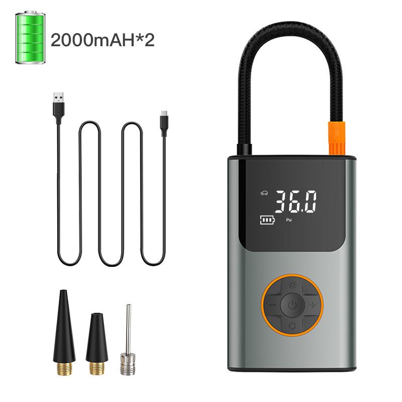Электрический портативный воздушный насос с аккумулятором-велосипедный насос, шинный насос I50PSI, 4000 мАч, компрессор для мотоциклов, велосипедов, автомобилей, шариков