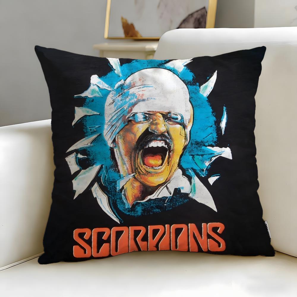 Классическая группа Scorpions Наволочка Мягкая Легко стирающаяся Подушка Универсальная для Дивана Кровати Путешествий и Офиса