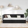 Corner Bed Frame with Headboard Black 80 cm x 200 cm Velvet