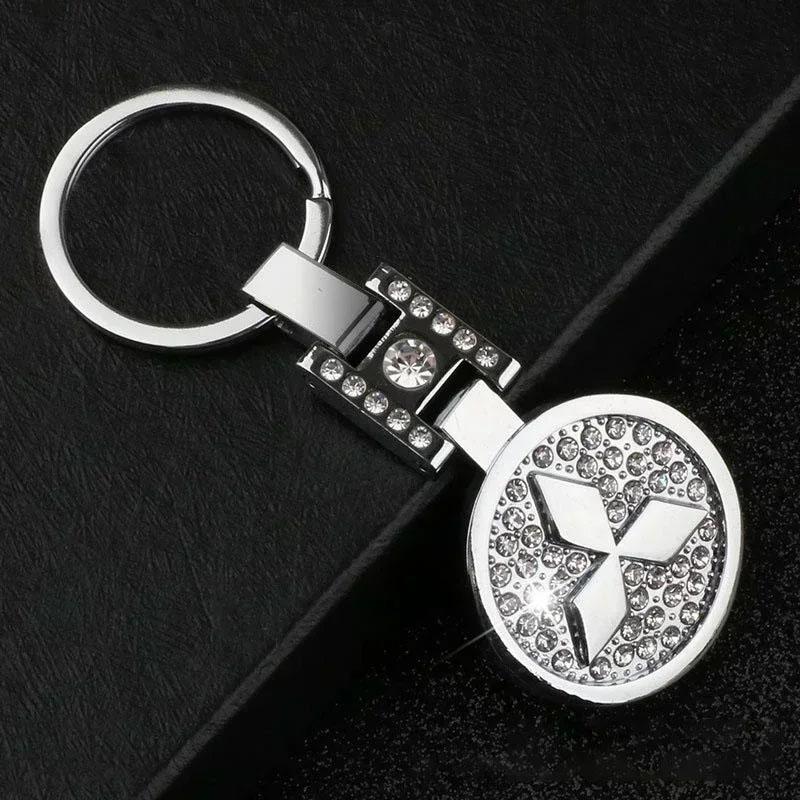 zjdf10 Metal Car Key Chain Holder Keyring Pendant Gift for Mitsubishi ASX L200 EVO Lancer Montero Mirage Pajero Galant Xpander Eclipse