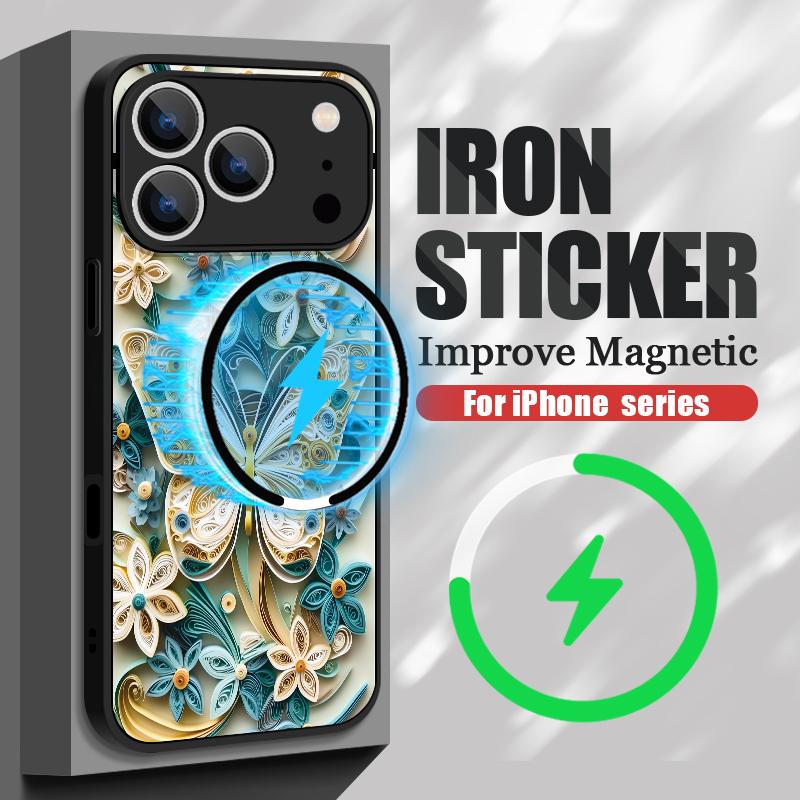 Фантастический чехол с принтом бабочки для iPhone 17 Pro Max Чехол iPhone 16 Pro Max 15 14 13 16E 17E Магнитный Для Magsafe Гибридная Матовая Крышка
