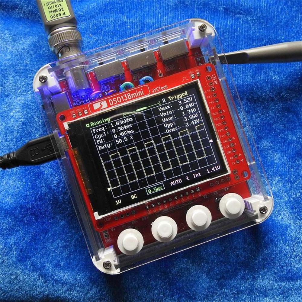 Цифровой осциллограф DSO138mini в комплекте с акриловым защитным корпусом