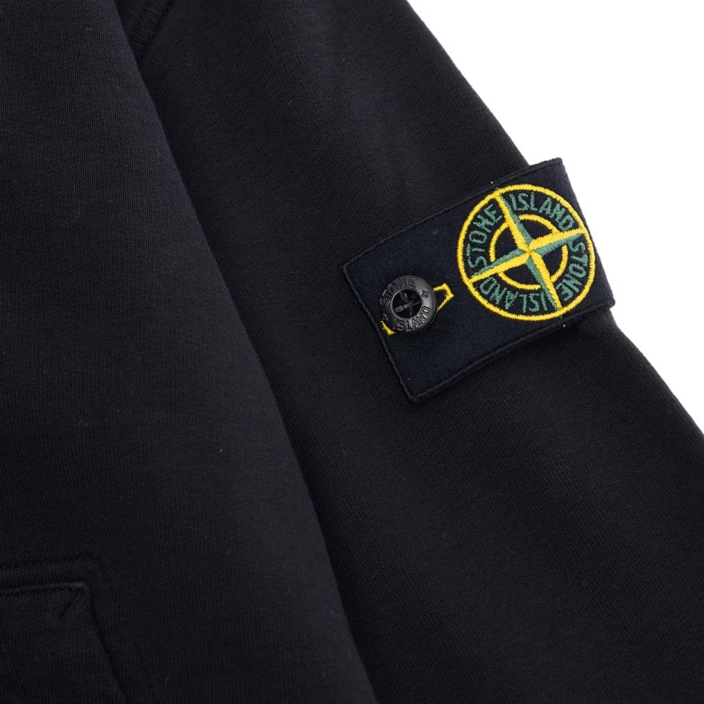 STONE ISLAND Толстовка с нашивкой-логотипом Длинный рукав Черный Детские толстовки K1S1661000-12S0040-V0029