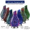 MAXWINER Essential Oil Diffusers Ultrasonic 3D Glass Aromatherapy Diffuser, Auto Shut-Off, Timer Setting, 7 Colors LED Lights Changing for Home,