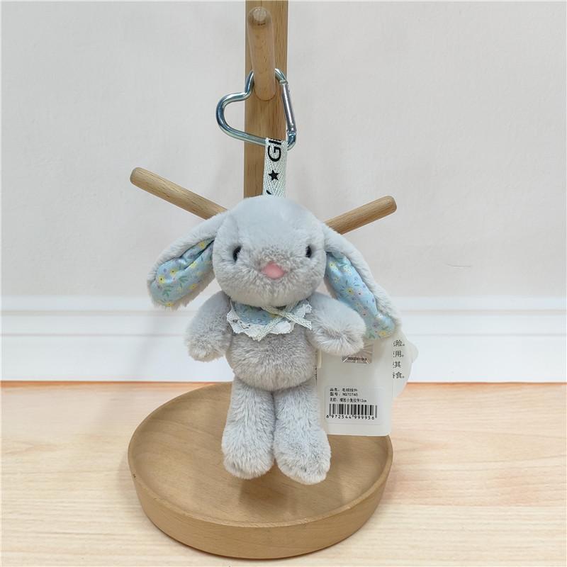 Rabbit Cartoon Plush Keychain Toy Animal Keyring Stuffed Doll For Kids Gift
