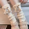 Утолщенные Вязаные Чехлы на Ноги Однотонные Носки Крючком Манжеты для Сапог Весна, Осень и Зима