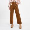 Womens Casual Winter Straight Leg Elastic Waist Corduroy Pants With Pockets