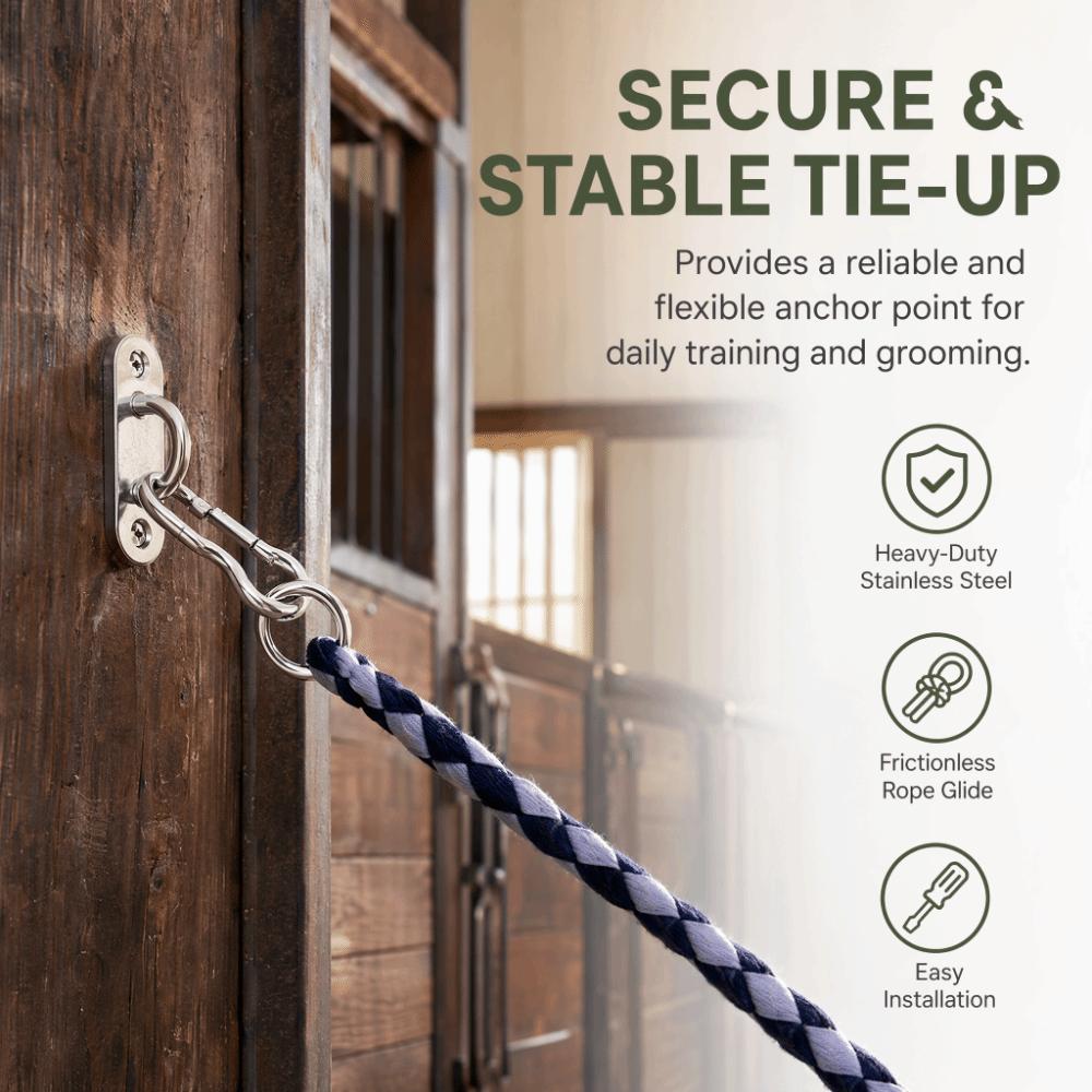 7Pcs Set Eye Bolts Horse Training Equipment Half Round Ring Horse Tie Ring Part Pulling Back